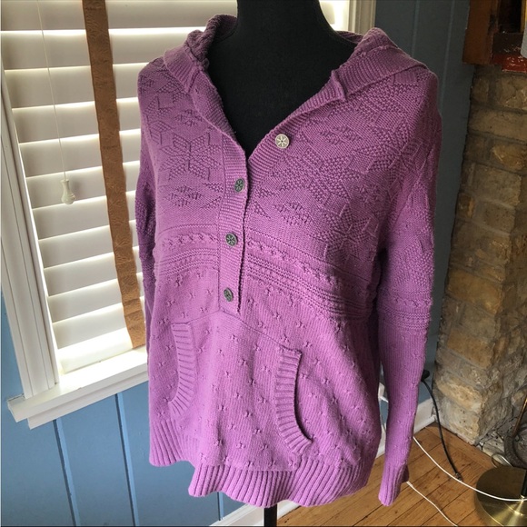 EUC VTG 90s / Y2K Quirky Retro Eclectic Knit Sweater Hoodie - Picture 2 of 11